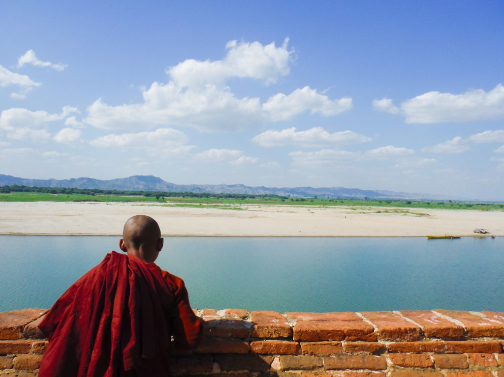 Bagan monnik reisroute Myanmar